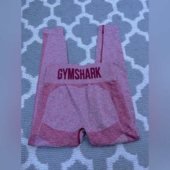 Red gym shark leggings- size medium, but stretchy. - Picture 1 of 3
